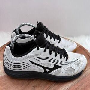 Mizuno Cyclone Speed 3 Womens 9 White Black Volleyball Shoes V1GC218001 Gum Sole